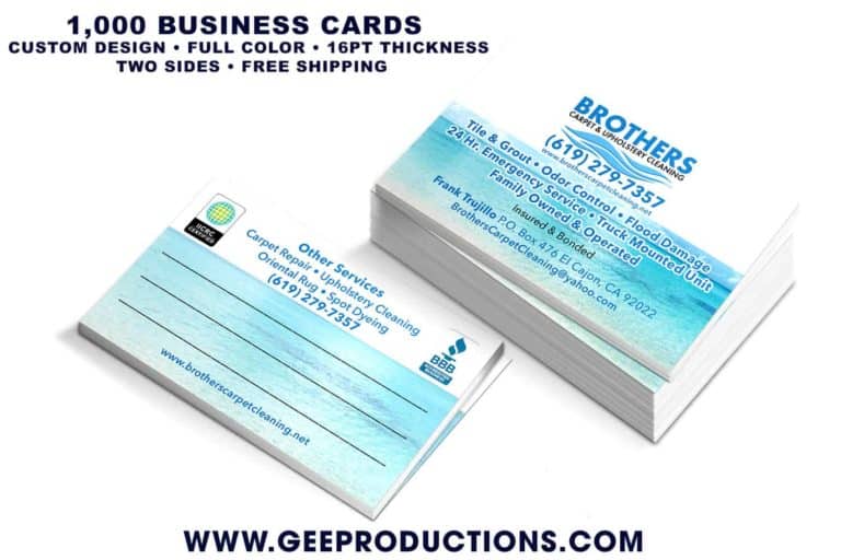 Brothers Carpet & Upholstery Cleaning Business Card Design
